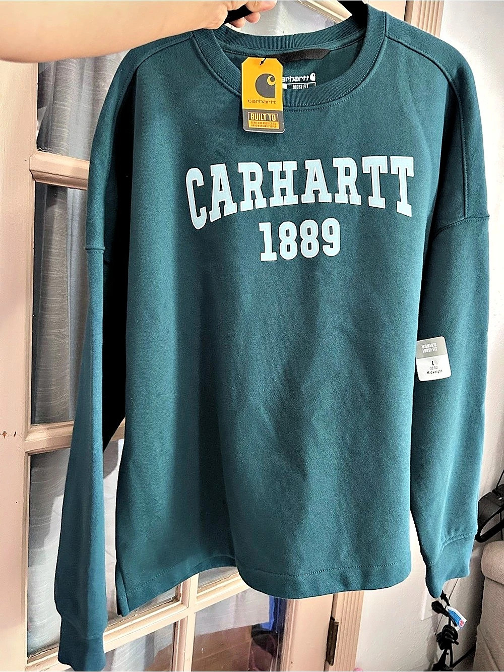 Carhartt 1889 Graphic Sweatshirt Loose Fit Green Large